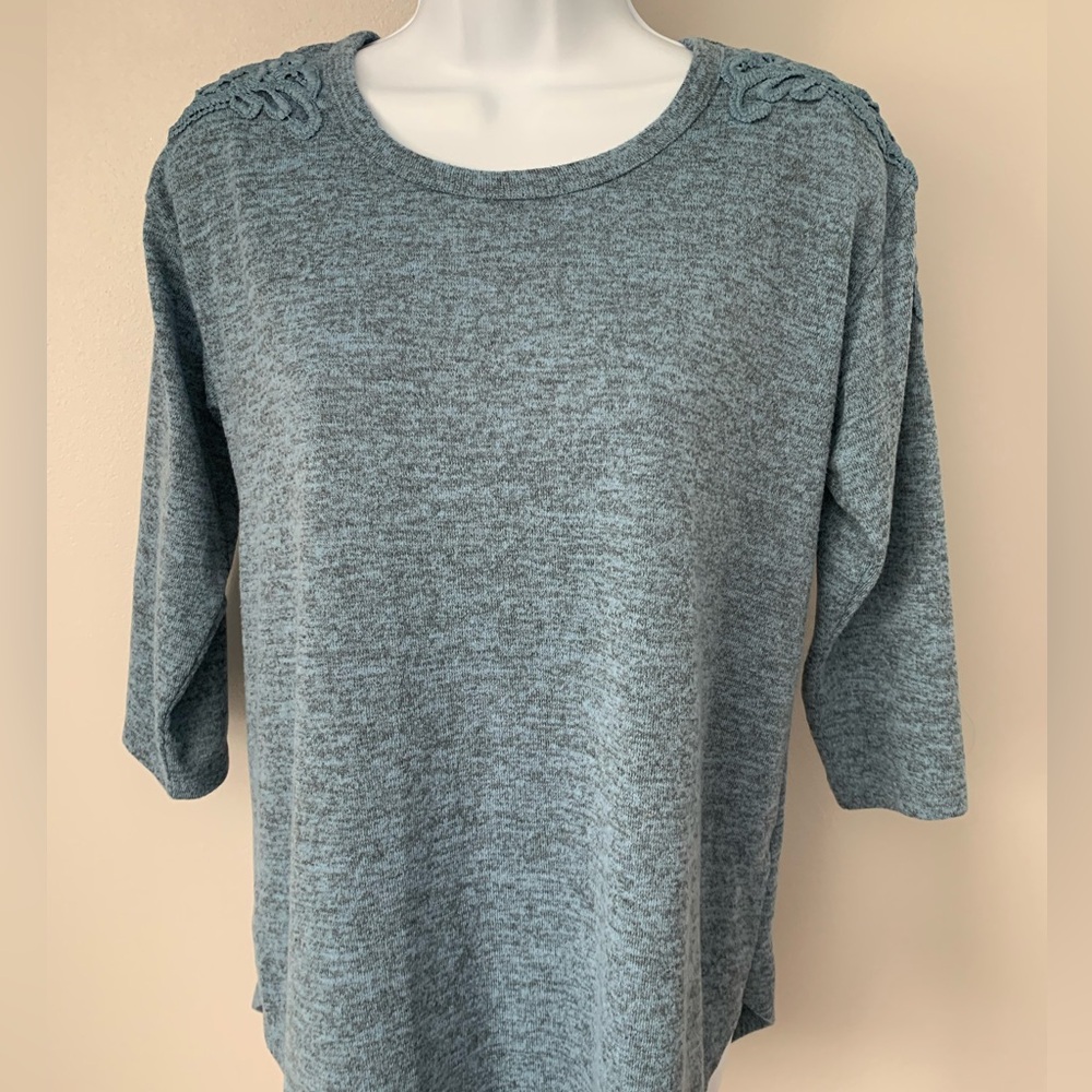 Absolutely Famous Embroidered Shoulder Top